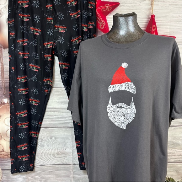 2XL Santa T-shirt with Barker Basic TC2 Christmas leggings - Picture 3 of 13